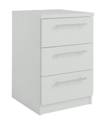 Home Brisbane 3 Drawer Bedside - Grey