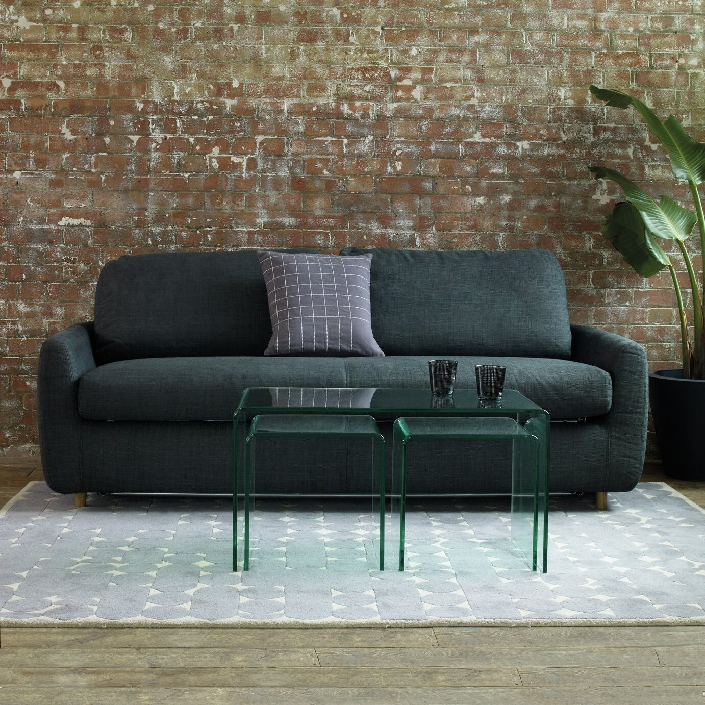 Habitat Penrose Patterned Wool Rug - 170x240cm - Grey