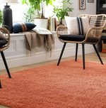 Noodle Plain Terracotta Rug 120x170cm | Modern Living Room Floor Rug Carpet