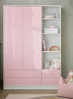 Kids Malibu 2 Door 4 Drawer Wardrobe - Pink (B GRADE 1076)