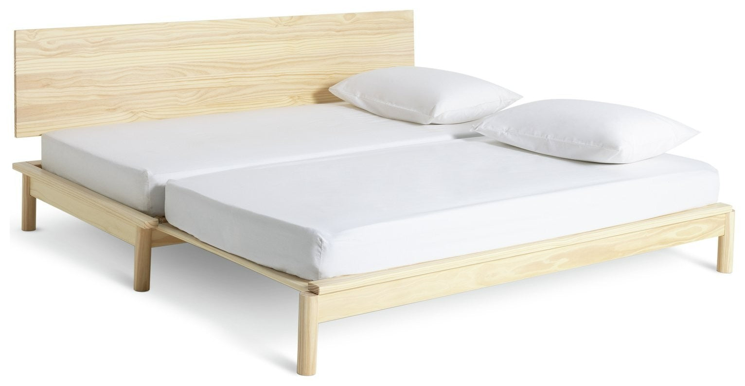 Akio Guest Bed Frame - Natural | Compact Spare Room Setup