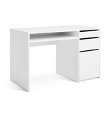Home Pepper 2 Drawers Large Office Desk - White