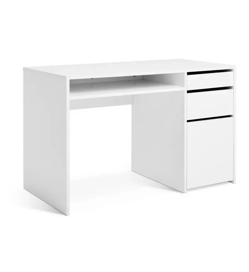 Home Pepper 2 Drawers Large Office Desk - White