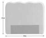 Onda Linen Double Headboard - Stripe Sage | Soft velvet bed backboard