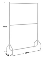 Heavy Duty 4 Feet Clothes Rail Chrome | Garment Hanging Rail Clothes Storage Rac