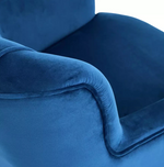 Home Liora Velvet Armchair Navy | Modern Living Room Accent Chair Furniture