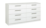 Home Brisbane 8 Drawer Chest - White | Bright Contemporary Look