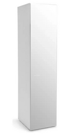 Atlas 1 Door Mirrored Tall Wardrobe - White | Minimalist Visual Style