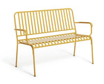 Indu 2 Seater Metal Garden Bench - Yellow