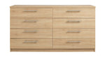Home Brisbane 8 Drawer Chest - Oak | Smart Clothing Organization