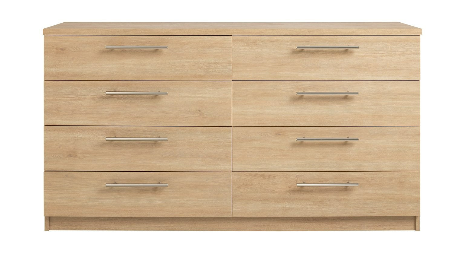 Home Brisbane 8 Drawer Chest - Oak | Smart Clothing Organization