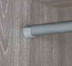 Home Seville 2 Dr Open Shelf Wardrobe -Grey Oak Effect