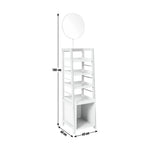 Habitat Bamboo Mirrored Tallboy - Grey