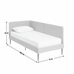 Home Kristopher Single Corner Day Bed - Grey | Practical Guest Setup