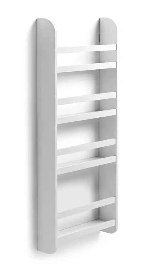 Kids Scandinavia Wall Mounted Bookcase White | Children's Bedroom Wall Shelf
