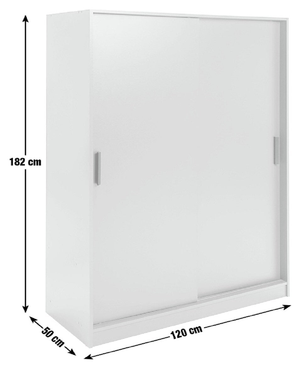 Nova 2 Door Sliding Wardrobe - White ( B Grade 70265 - 70266 )