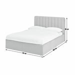 Home Pandora Small Double End Lift Ottoman Bed - Taupe | Organized Sleeping Area