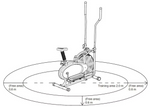Opti 2 in 1 Air Cross Trainer and Exercise Bike | Home Gym Fitness Equipment