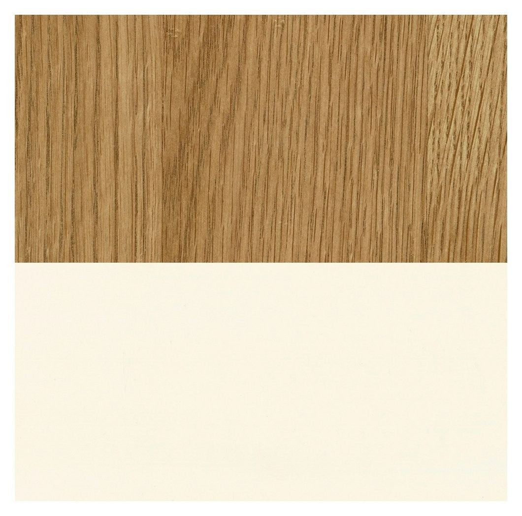 Home Kent 2 Door 1 Drawer Wardrobe - Cream and Oak | Warm Natural Aesthetic