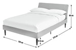 Home Mondial Small Double Bed Frame Grey | Modern Bedroom Furniture Bedstead