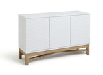 Zander Textured Large Sideboard -White | Modern Living Storage