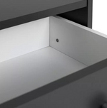 Home Seville 1 Drawer Bedside Table Anthracite | Bedroom Nightstand Storage Furn