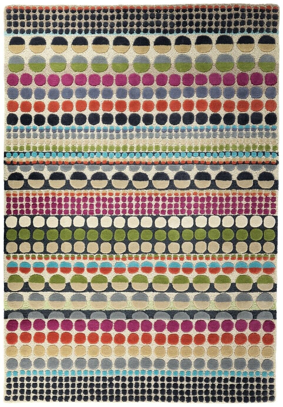Habitat Bloomsbury Geometric Wool Cut Pile Rug - 200x140cm