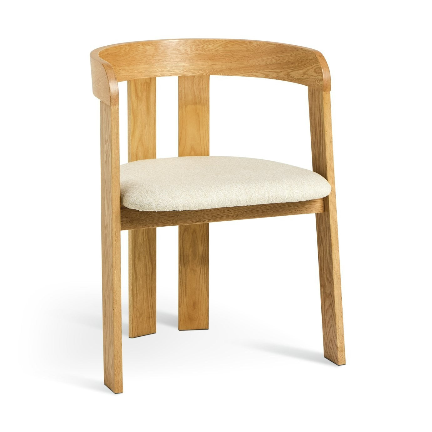 Janie Solid Wood Dining Chair - Oak | Ergonomic Comfortable Sitting Experience