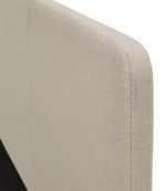 Home Kristopher Double Fabric Bed Frame - Cream | Cream Upholstered Bed Modern