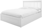 Aspley Small Double Wooden Ottoman - White (B Grade)