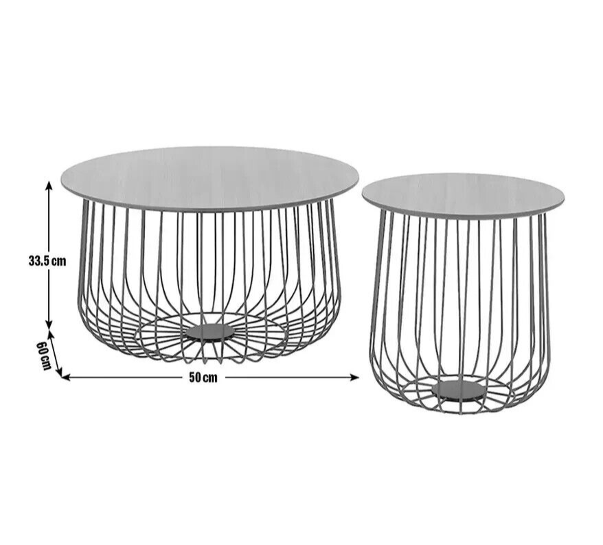 Habitat Wire Frame Bird Cage Coffee and Side Tables