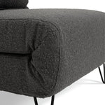 Roni Fabric Small Single Chair Bed -Grey