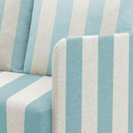 Dixon Fabric 2 Seater Sofa in a Box - Blue & White | Two seat couch