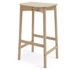 Habitat Nina Solid Birch Bar Stool - Natural | Modern Kitchen Breakfast Chair