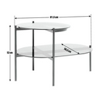 Habitat Neo Tiered Side Table - Chrome
