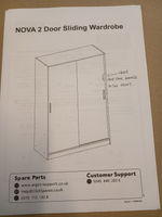 Nova 2 Door Sliding Wardrobe - Anthracite (B GRADE 1120)