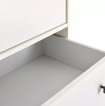 Home Kensington 3 Drawer Bedside Table Ivory | Bedroom Storage Nightstand Unit