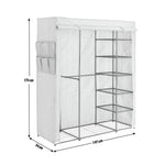 Home Covered Triple Wardrobe with Storage - Grey | Grey Fabric Clothes Storage