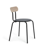 Zayn Wood Effect Dining Table & 2 Black Chairs
