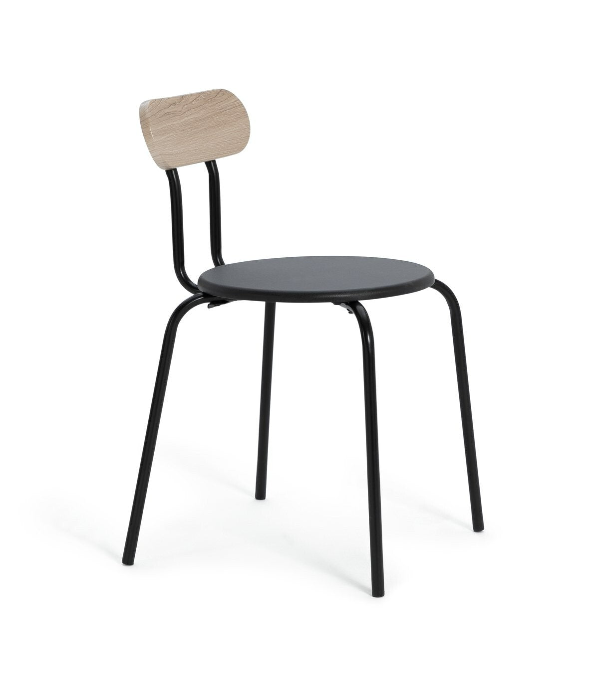 Zayn Wood Effect Dining Table & 2 Black Chairs