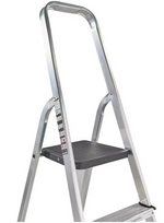 Home Werner 3 Tread High Handrail Step Ladder | Folding Steel Household Ladder