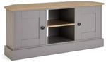 Home Winchester 2 Door Corner TV Unit Grey | Living Room TV Stand Cabinet