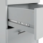 Home Brisbane 3 Drawer Bedside - Grey