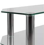Matrix Glass Corner TV Unit - Clear & Chrome