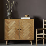 Afram 2 Door Sideboard - Natural | Buffet Cabinet Natural Wood