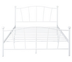 Home Fleur Kingsize Metal Bed Frame White | Modern Furniture Bed with Mattress