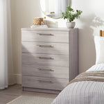 Brisbane 5 drawers Chest â€“ Grey Oak
