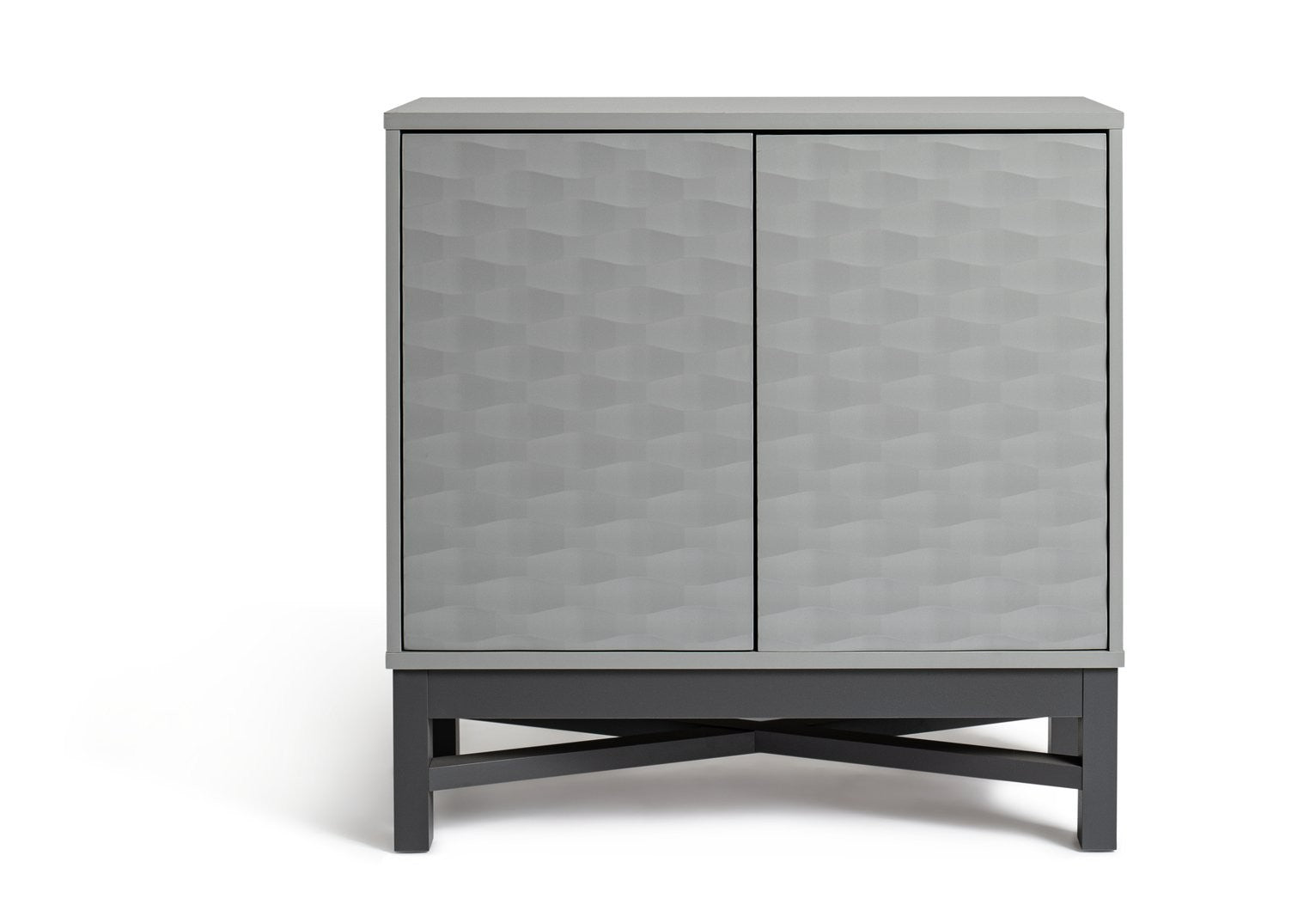 Zander Textured Small Sideboard - Grey | Modern Storage Cabinet