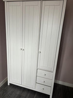 Home Scandinavia 3 Door 3 Drawer Wardrobe White | Large Bedroom Storage Unit