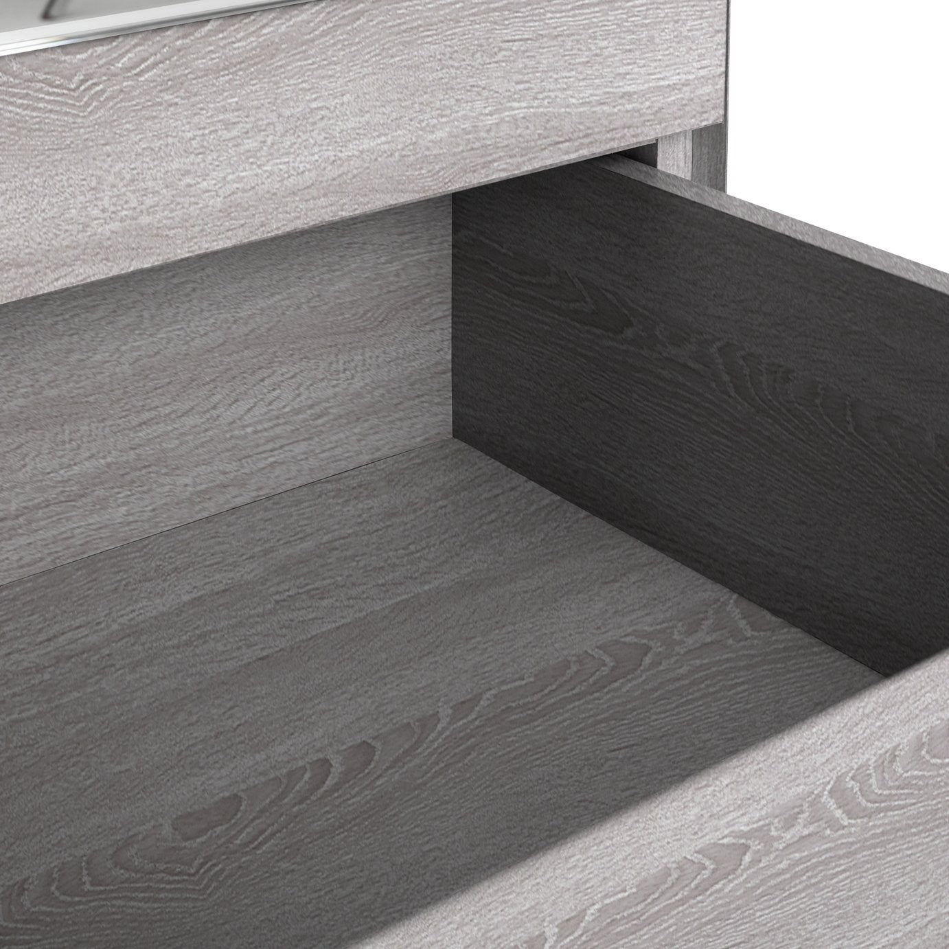 Home Brisbane 3 Door 3 Drawer Wardrobe – GreyOak (B Grade)